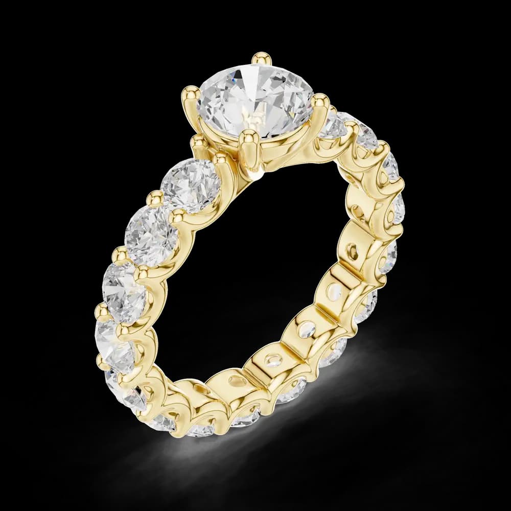 Selene Crescent Moon Silhouette Lab Grown Diamond Ring - Image 5 Selene Crescent Moon Silhouette Lab Grown Diamond Ring, view 5 of 6