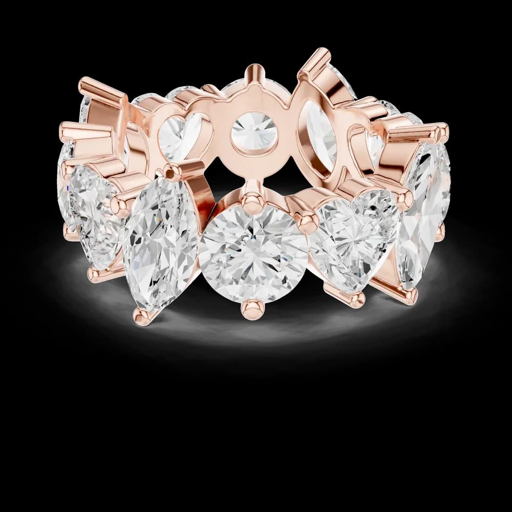 Mixed-Cut Diamond Fancy Shape Eternity Ring - Image 1 Mixed-Cut Diamond Fancy Shape Eternity Ring, view 1 of 6