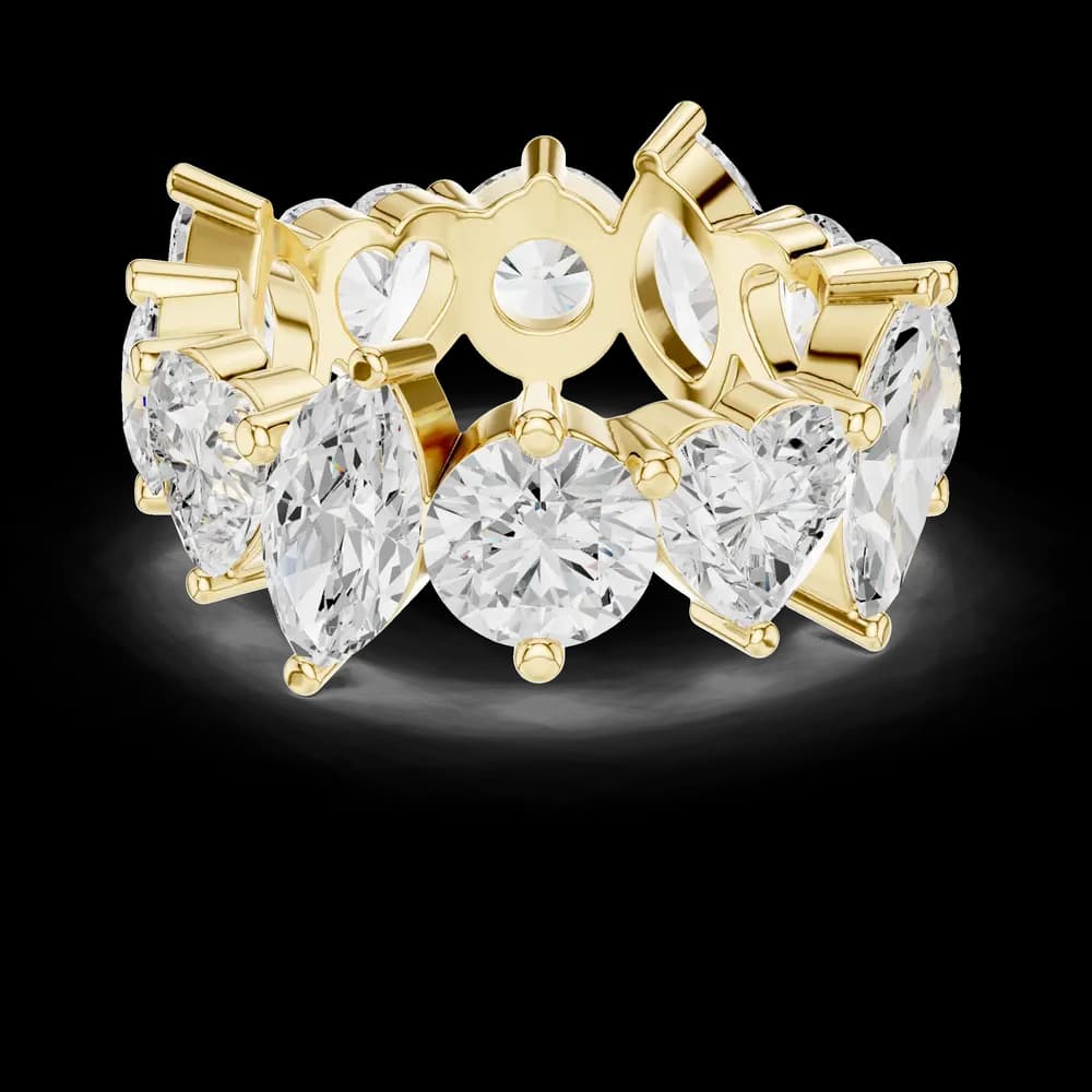 Mixed-Cut Diamond Fancy Shape Eternity Ring - Image 3 Mixed-Cut Diamond Fancy Shape Eternity Ring, view 3 of 6