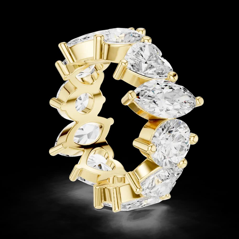 Mixed-Cut Diamond Fancy Shape Eternity Ring - Image 4 Mixed-Cut Diamond Fancy Shape Eternity Ring, view 4 of 6