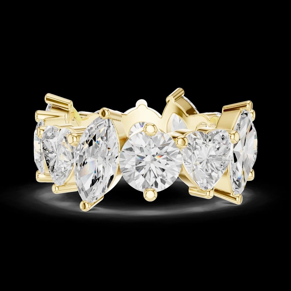 Mixed-Cut Diamond Fancy Shape Eternity Ring - Image 6 Mixed-Cut Diamond Fancy Shape Eternity Ring, view 6 of 6
