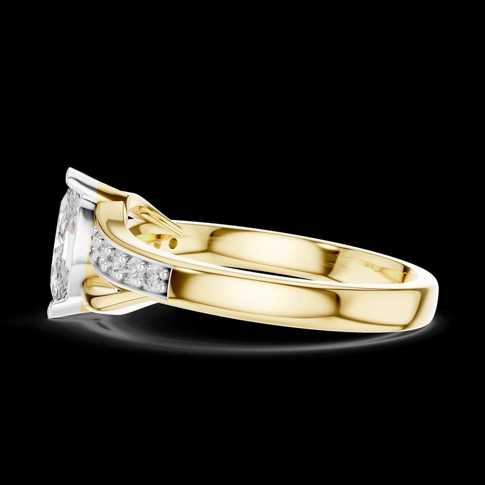 Pavé Marquise Bypass Lab Grown Diamond Ring - Image 6 Pavé Marquise Bypass Lab Grown Diamond Ring, view 6 of 6