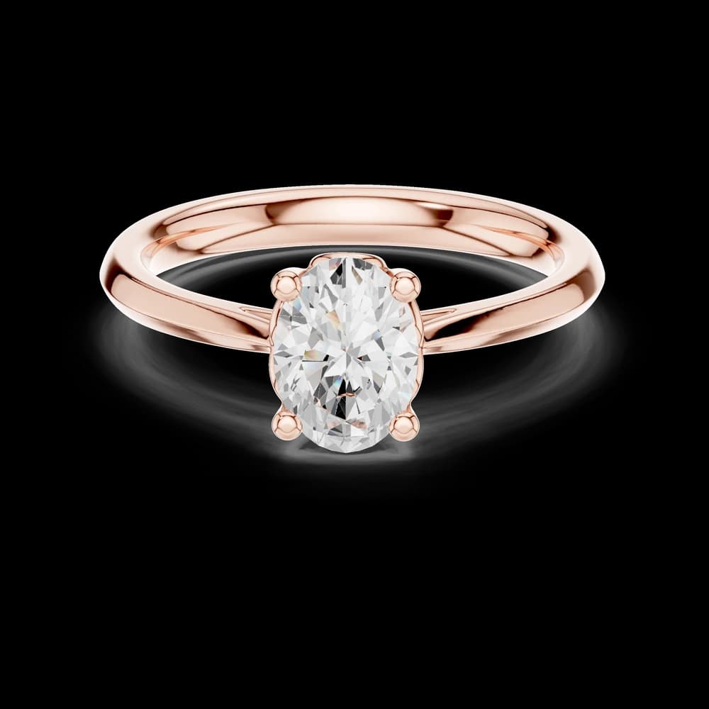 Oval Solitaire Lab-Grown Diamond Ring - Image 1 Oval Solitaire Lab-Grown Diamond Ring, view 1 of 6