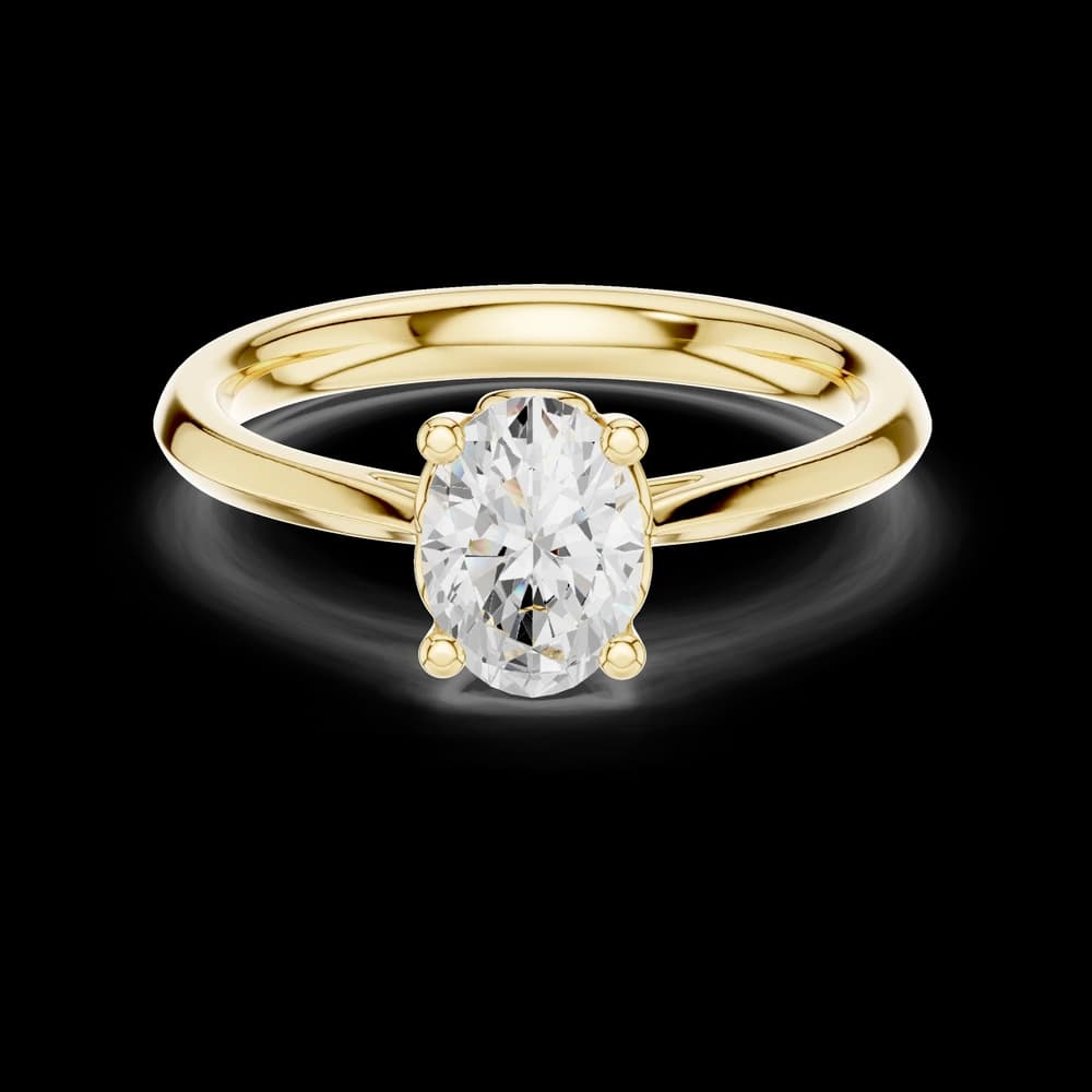 Oval Solitaire Lab-Grown Diamond Ring - Image 3 Oval Solitaire Lab-Grown Diamond Ring, view 3 of 6