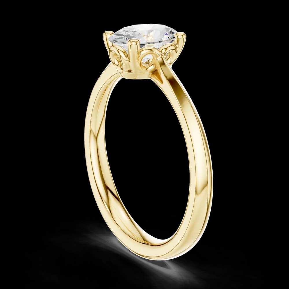 Oval Solitaire Lab-Grown Diamond Ring - Image 4 Oval Solitaire Lab-Grown Diamond Ring, view 4 of 6