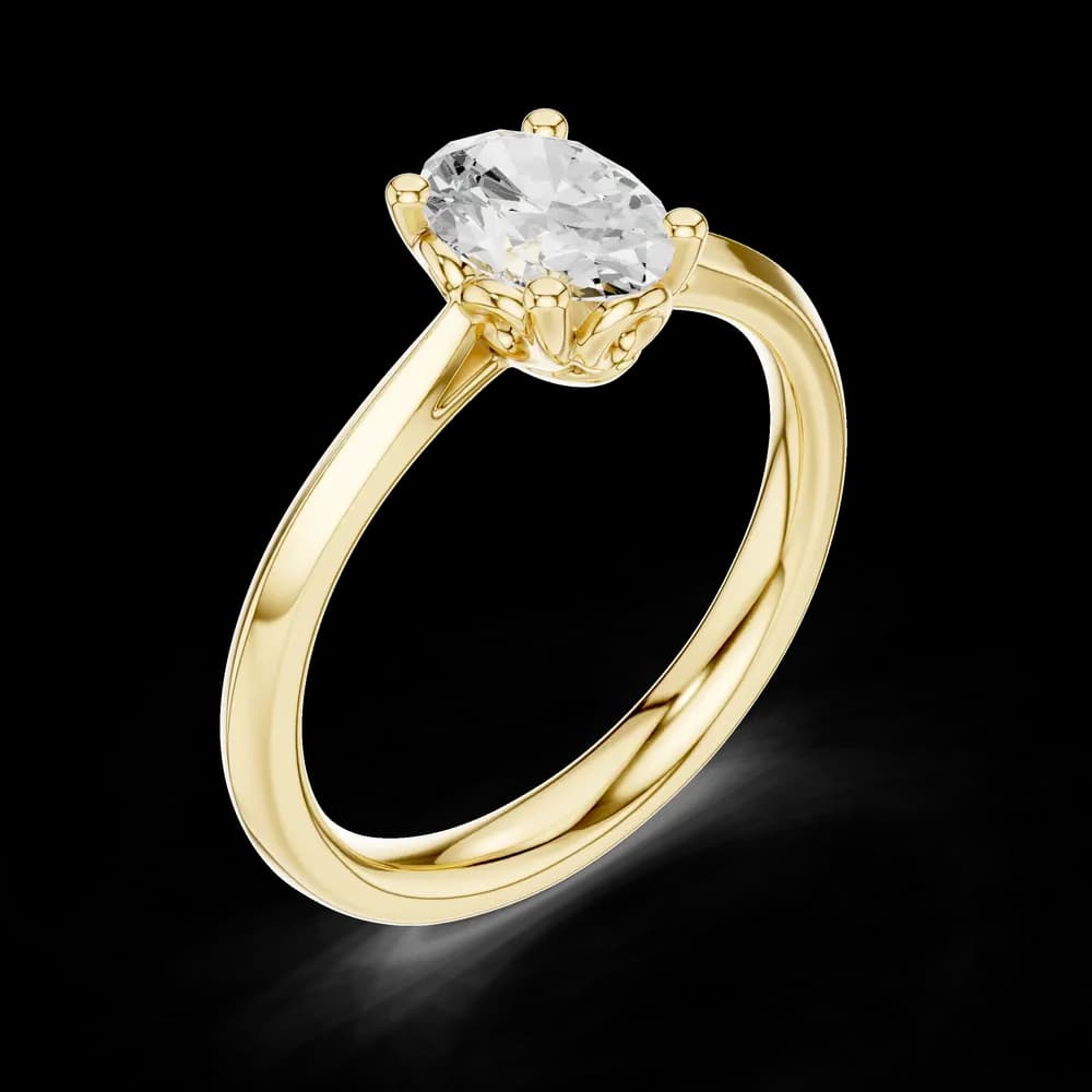 Oval Solitaire Lab-Grown Diamond Ring - Image 5 Oval Solitaire Lab-Grown Diamond Ring, view 5 of 6