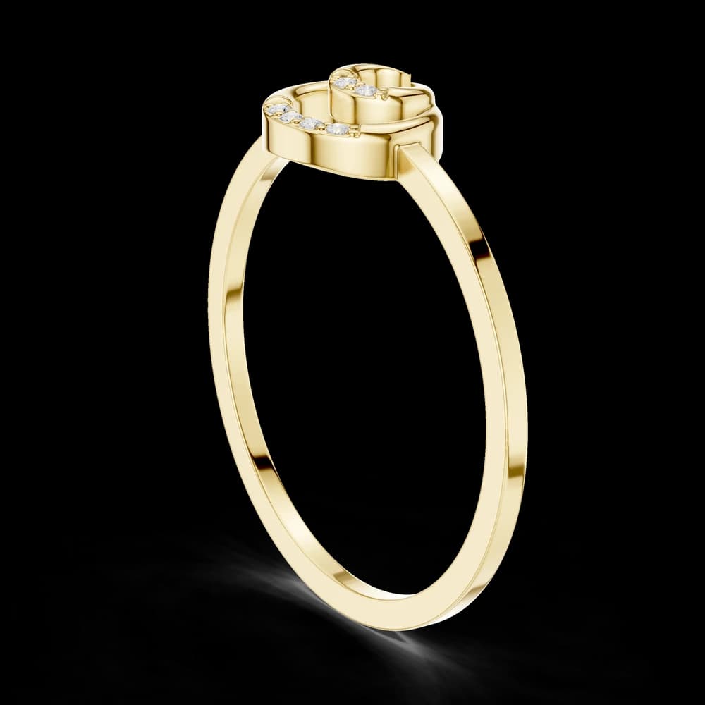 Concentric Spiral Pave Lab Grown Diamond Ring - Image 4 Concentric Spiral Pave Lab Grown Diamond Ring, view 4 of 6