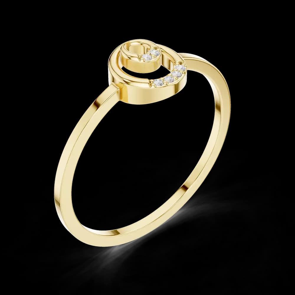 Concentric Spiral Pave Lab Grown Diamond Ring - Image 5 Concentric Spiral Pave Lab Grown Diamond Ring, view 5 of 6