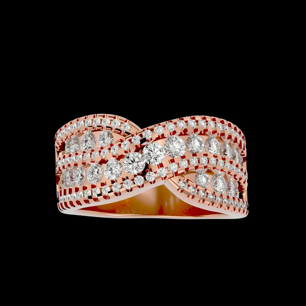 Serene Starlight Band Lab Grown Diamond Ring - Image 3 Serene Starlight Band Lab Grown Diamond Ring, view 3 of 4