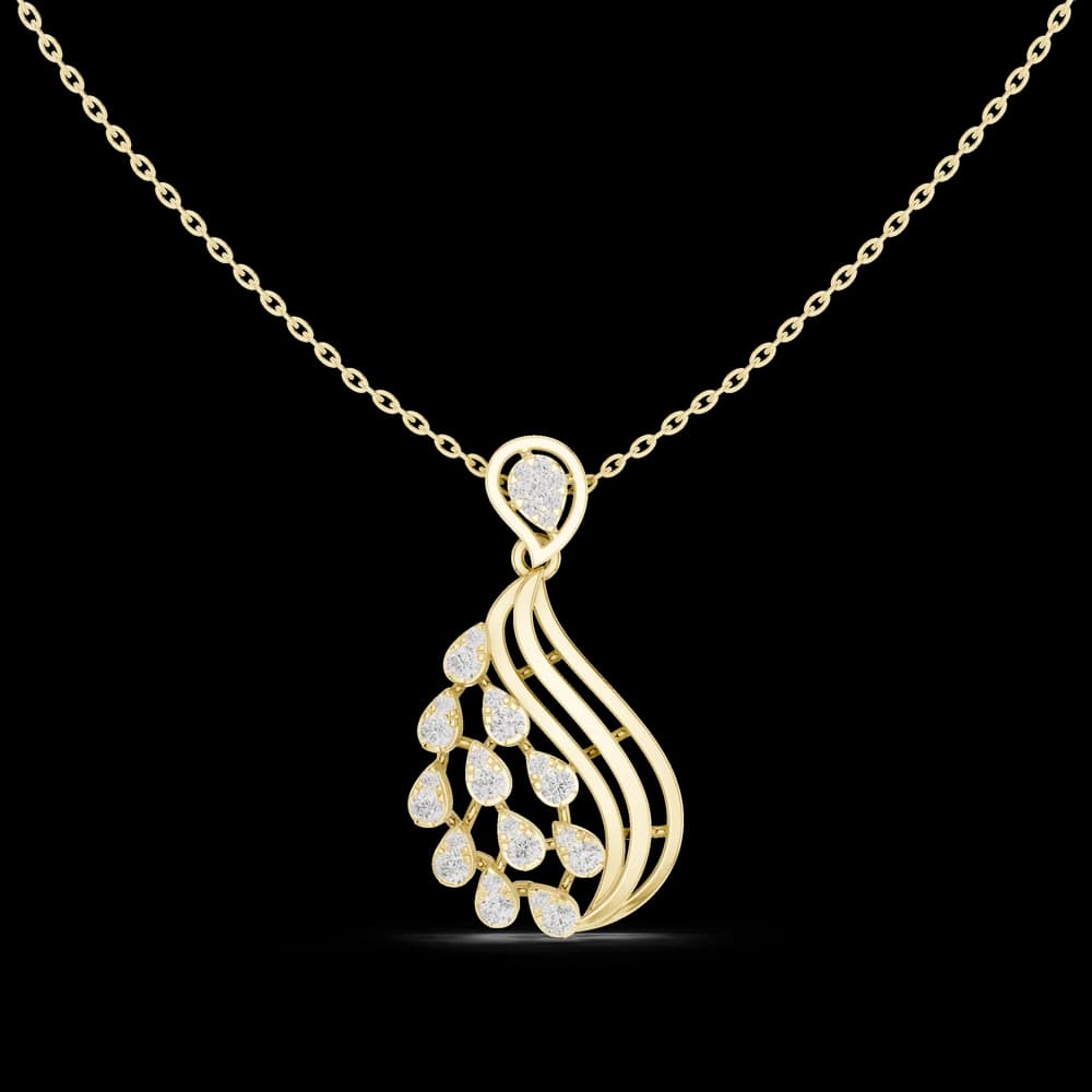 Serene Twist Lab Grown Diamond Elegant Pendant - Image 3 Serene Twist Lab Grown Diamond Elegant Pendant, view 3 of 6