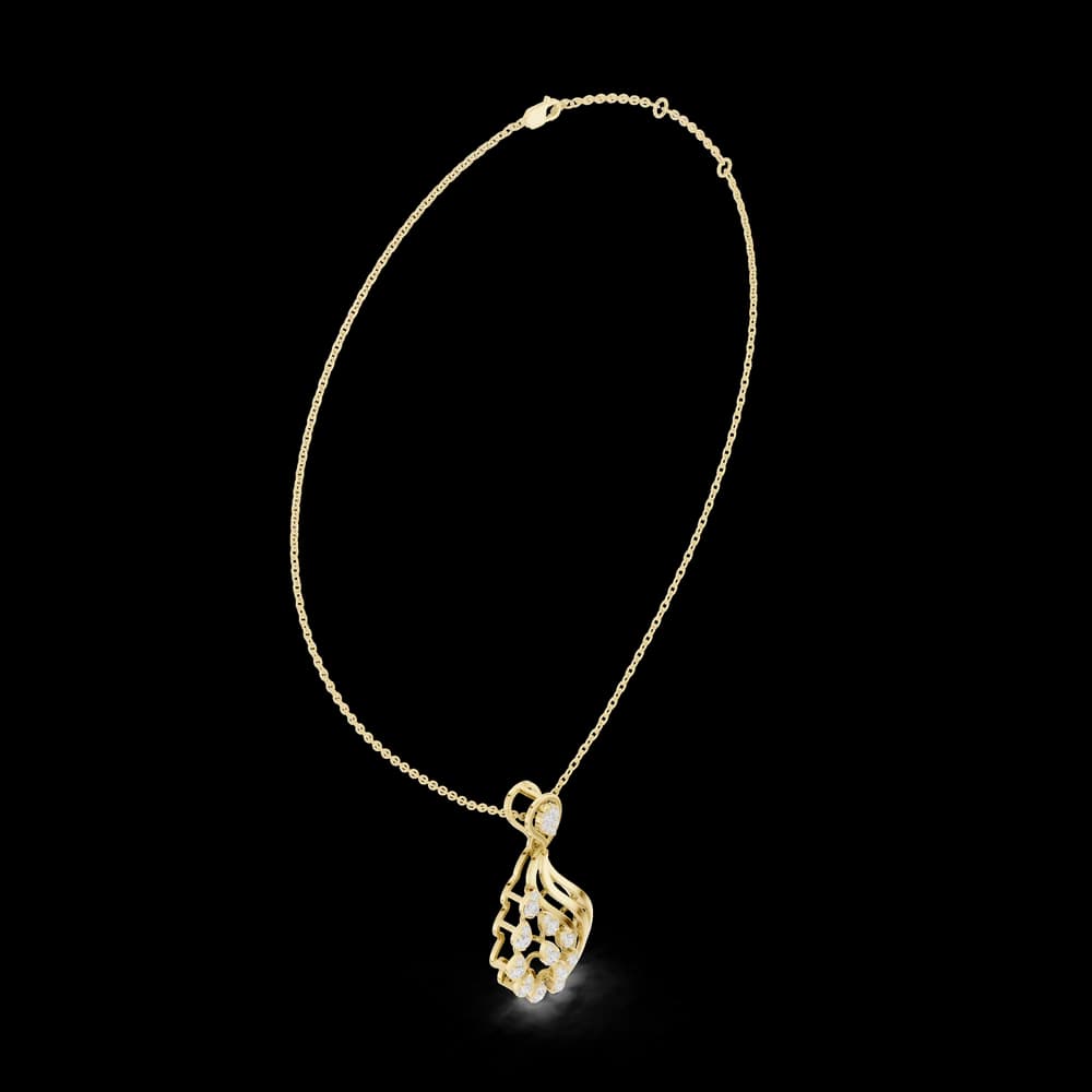 Serene Twist Lab Grown Diamond Elegant Pendant - Image 4 Serene Twist Lab Grown Diamond Elegant Pendant, view 4 of 6