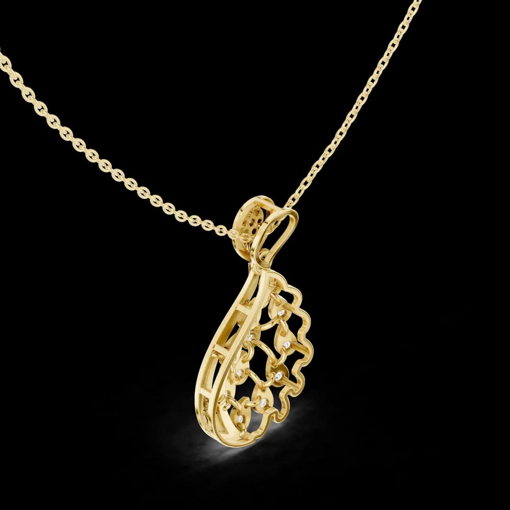 Serene Twist Lab Grown Diamond Elegant Pendant - Image 5 Serene Twist Lab Grown Diamond Elegant Pendant, view 5 of 6
