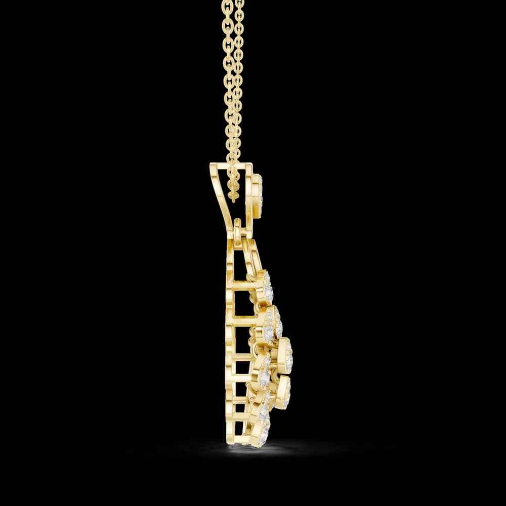 Serene Twist Lab Grown Diamond Elegant Pendant - Image 6 Serene Twist Lab Grown Diamond Elegant Pendant, view 6 of 6