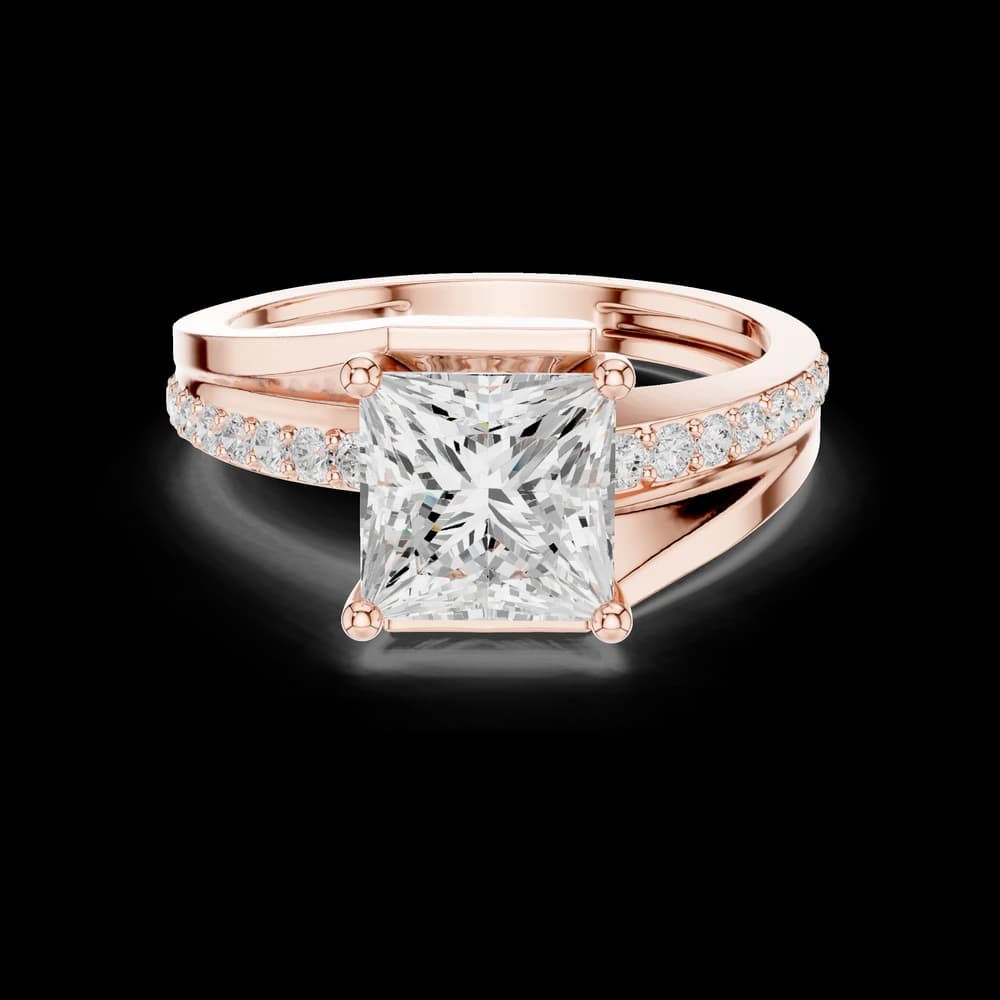 Shared Prong Lab Grown Diamond Ring - Image 1 Shared Prong Lab Grown Diamond Ring, view 1 of 6