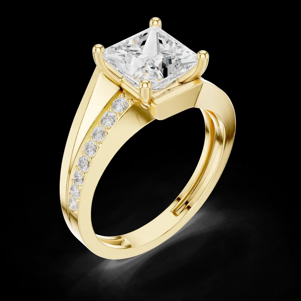 Shared Prong Lab Grown Diamond Ring - Image 5 Shared Prong Lab Grown Diamond Ring, view 5 of 6