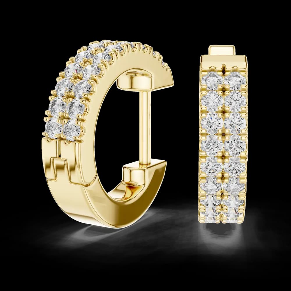 Sharp Square Stud Lab Grown Diamond Earrings - Image 2 Sharp Square Stud Lab Grown Diamond Earrings, view 2 of 4