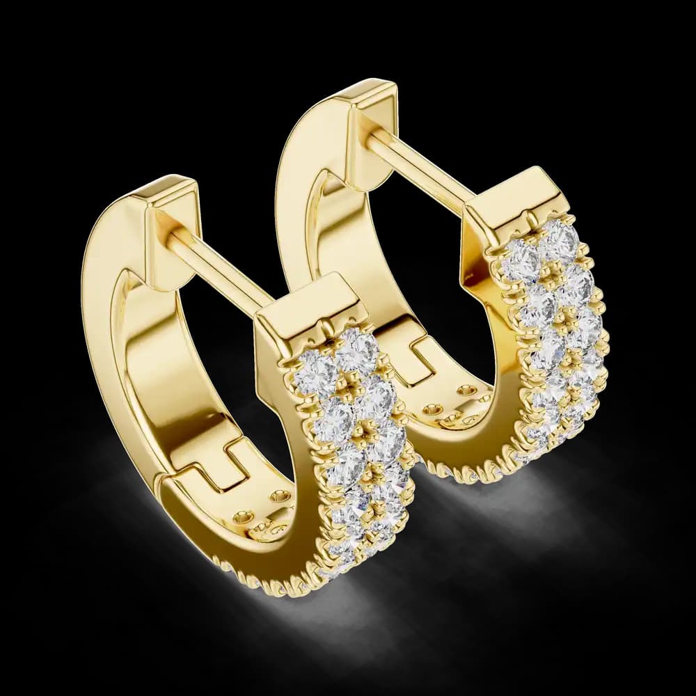 Sharp Square Stud Lab Grown Diamond Earrings - Image 3 Sharp Square Stud Lab Grown Diamond Earrings, view 3 of 4