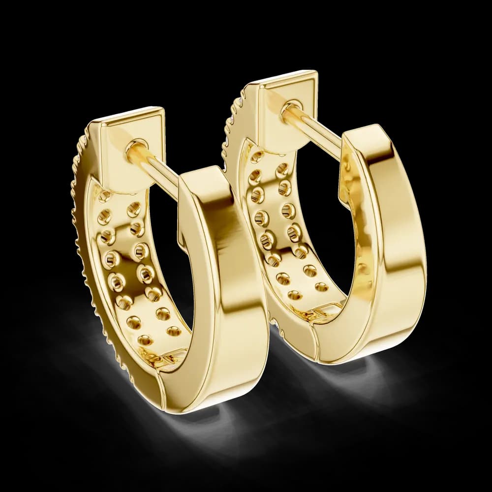 Sharp Square Stud Lab Grown Diamond Earrings - Image 4 Sharp Square Stud Lab Grown Diamond Earrings, view 4 of 4
