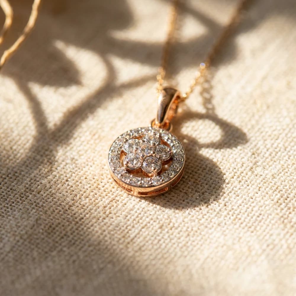 Shining Crescent Moon Lab Grown Diamond Pendant - Image 5 Shining Crescent Moon Lab Grown Diamond Pendant, view 5 of 5