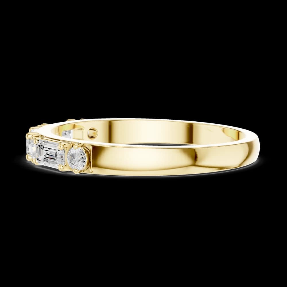 Alternating Baguette Round Lab Grown Diamond Ring - Image 6 Alternating Baguette Round Lab Grown Diamond Ring, view 6 of 6