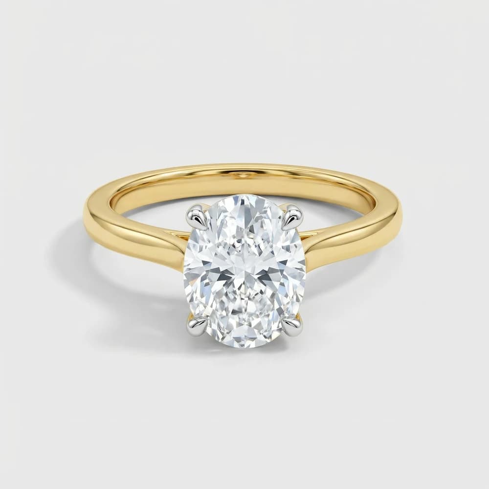 Princess Cut Solitaire Lab Grown Diamond Ring - Image 1 Princess Cut Solitaire Lab Grown Diamond Ring, view 1 of 3