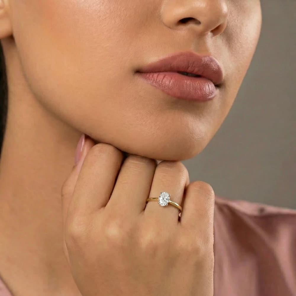 Princess Cut Solitaire Lab Grown Diamond Ring - Image 3 Princess Cut Solitaire Lab Grown Diamond Ring, view 3 of 3