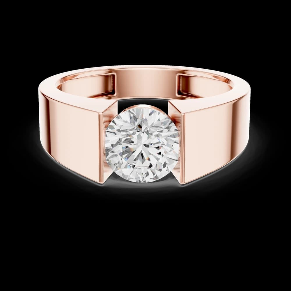 Round Cut Tension Set Lab Grown Diamond Ring - Image 1 Round Cut Tension Set Lab Grown Diamond Ring, view 1 of 6