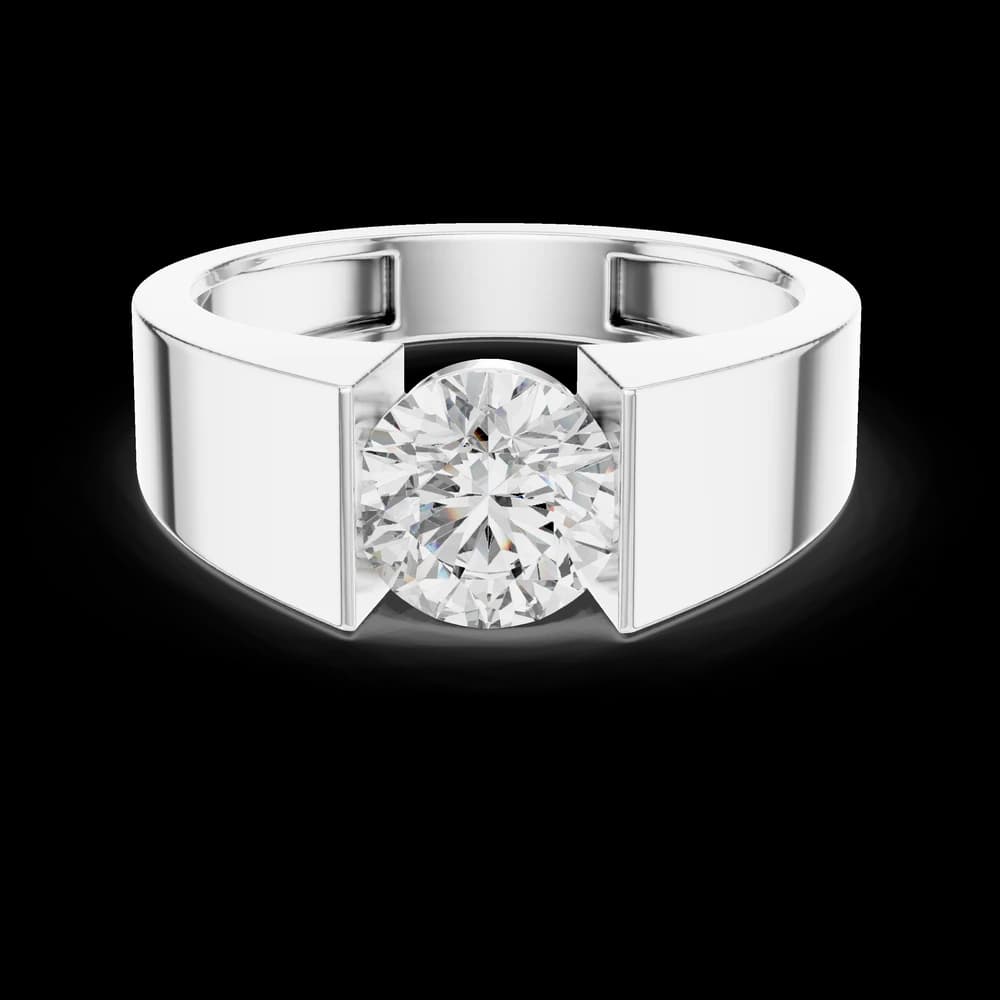 Round Cut Tension Set Lab Grown Diamond Ring - Image 2 Round Cut Tension Set Lab Grown Diamond Ring, view 2 of 6