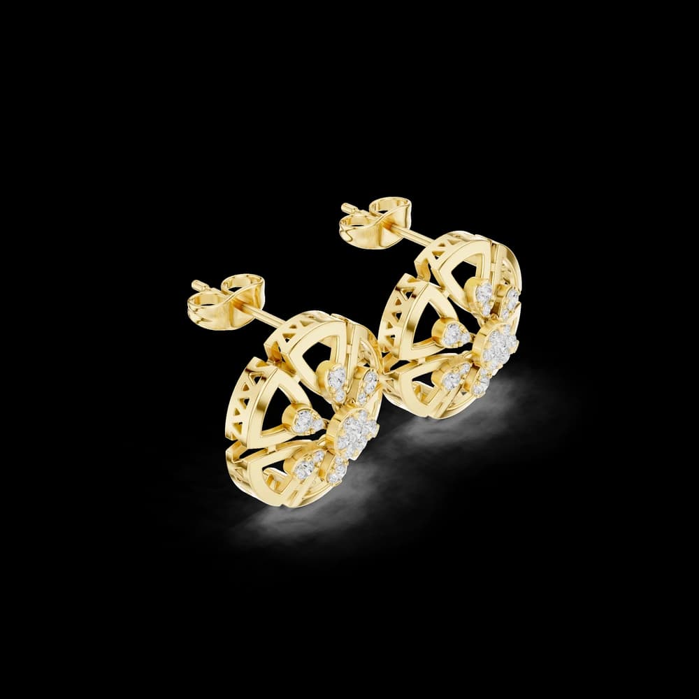 Silk Thread Lab Grown Diamond Earrings Drops - Image 4 Silk Thread Lab Grown Diamond Earrings Drops, view 4 of 6