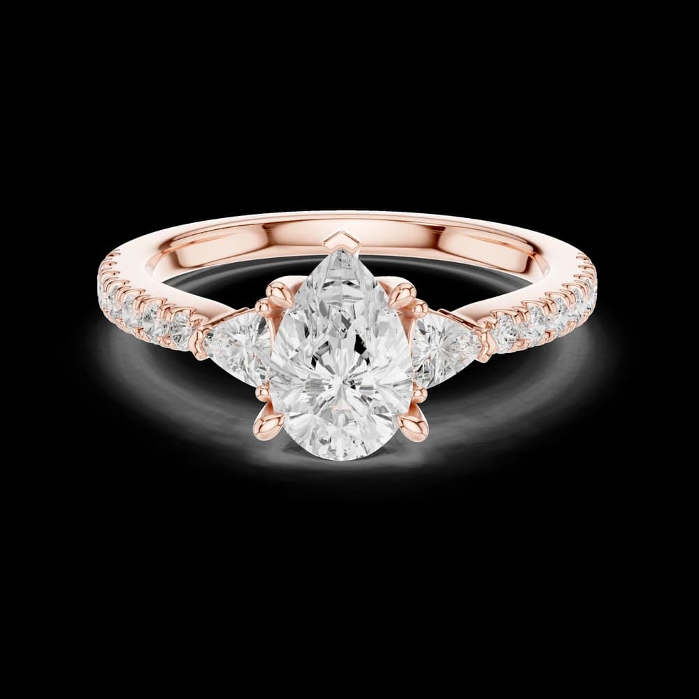 Pear Trio Lab Grown Diamond Ring - Image 1 Pear Trio Lab Grown Diamond Ring, view 1 of 6