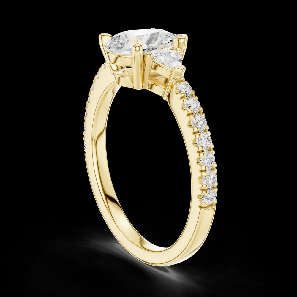 Pear Trio Lab Grown Diamond Ring - Image 4 Pear Trio Lab Grown Diamond Ring, view 4 of 6
