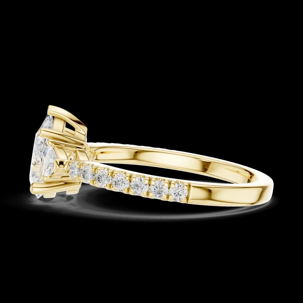 Pear Trio Lab Grown Diamond Ring - Image 6 Pear Trio Lab Grown Diamond Ring, view 6 of 6