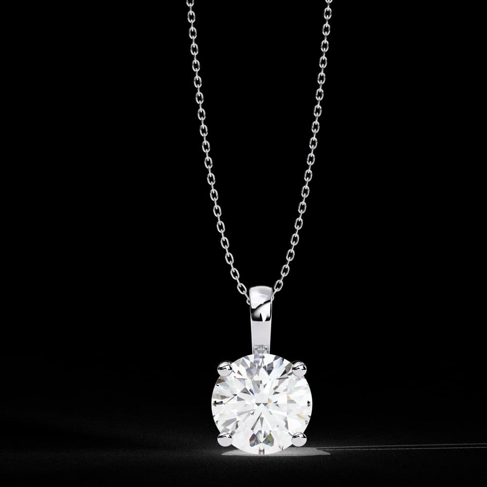 Simple and Elegant Lab Grown Diamond Solitaire Necklace - Image 11 Simple and Elegant Lab Grown Diamond Solitaire Necklace, view 11 of 16