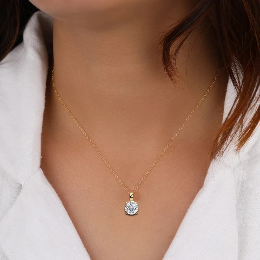 Simple and Elegant Lab Grown Diamond Solitaire Necklace - Image 14 Simple and Elegant Lab Grown Diamond Solitaire Necklace, view 14 of 16