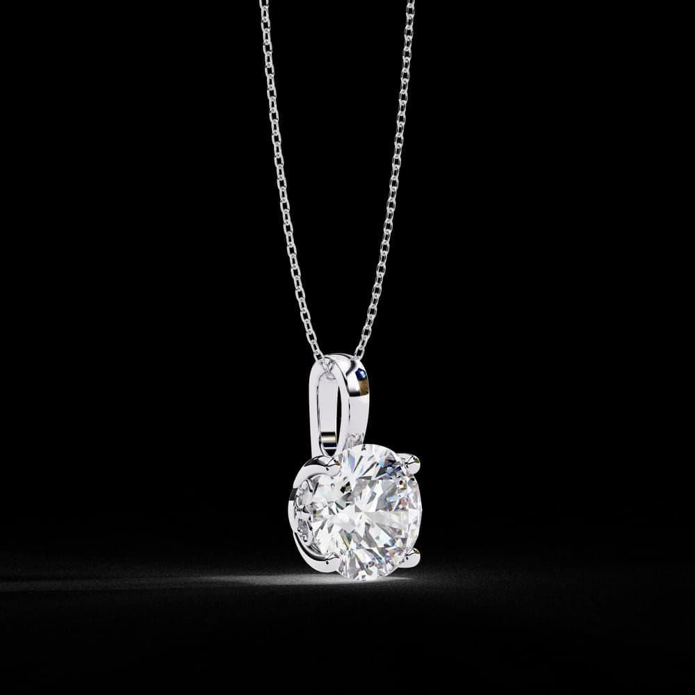 Simple and Elegant Lab Grown Diamond Solitaire Necklace - Image 3 Simple and Elegant Lab Grown Diamond Solitaire Necklace, view 3 of 16