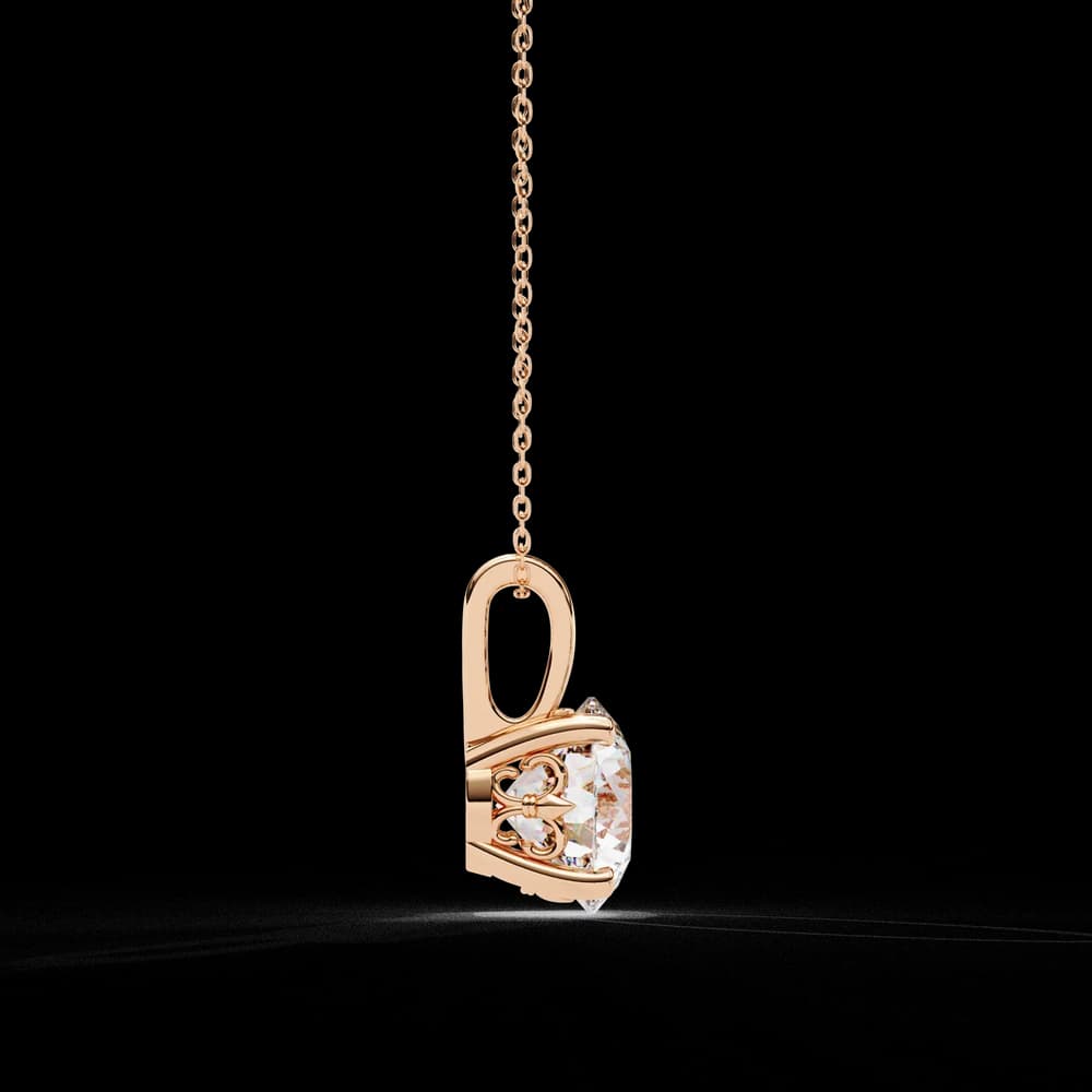 Simple and Elegant Lab Grown Diamond Solitaire Necklace - Image 4 Simple and Elegant Lab Grown Diamond Solitaire Necklace, view 4 of 16