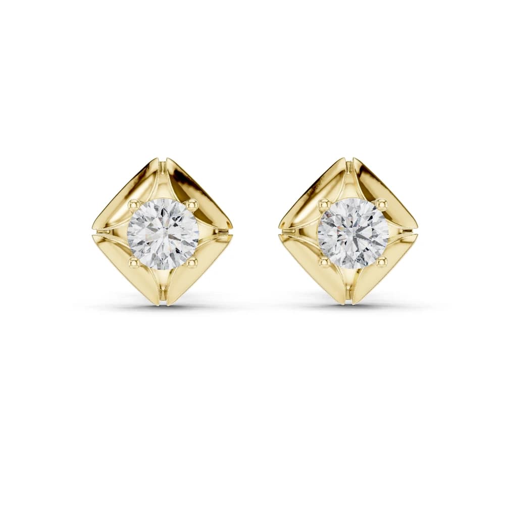 Simple Round Lab Grown Diamond Earrings - Image 1 Simple Round Lab Grown Diamond Earrings, view 1 of 3