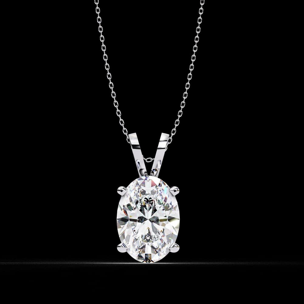Simple Solitaire Lab Grown Diamond Pendant - Image 12 Simple Solitaire Lab Grown Diamond Pendant, view 12 of 16