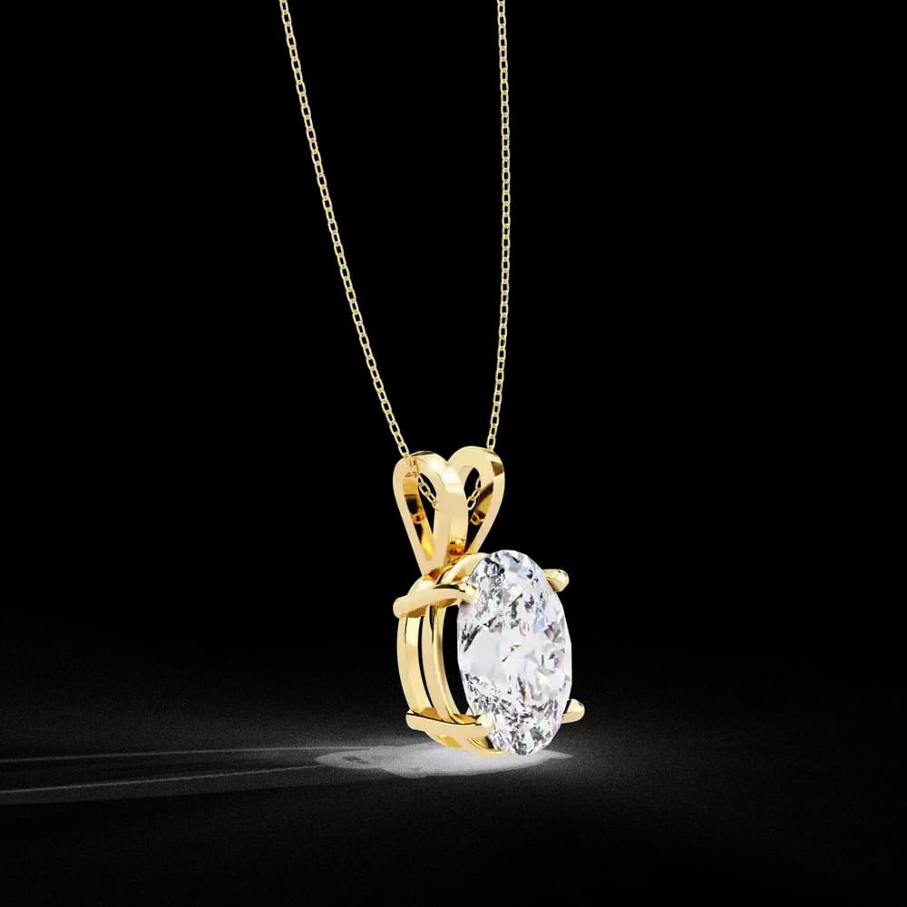 Simple Solitaire Lab Grown Diamond Pendant - Image 3 Simple Solitaire Lab Grown Diamond Pendant, view 3 of 16