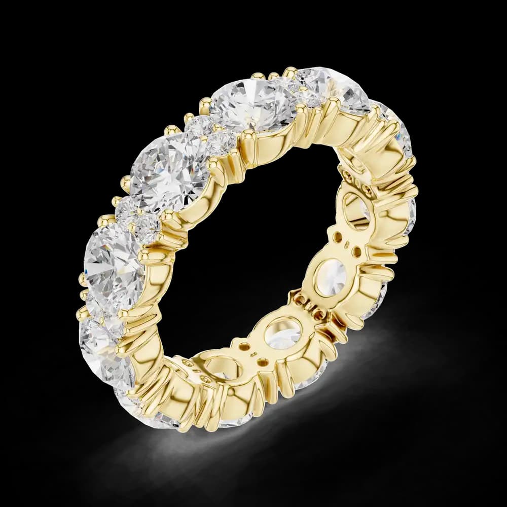 Round Cluster Full Eternity Band - Image 5 Round Cluster Full Eternity Band, view 5 of 6