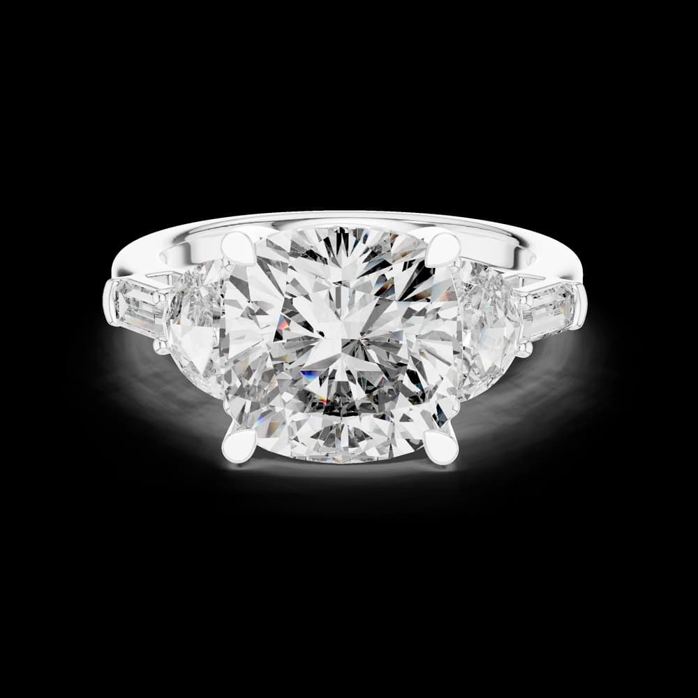 Cushion-Cut Lab Grown Diamond Statement Ring - Image 2 Cushion-Cut Lab Grown Diamond Statement Ring, view 2 of 6
