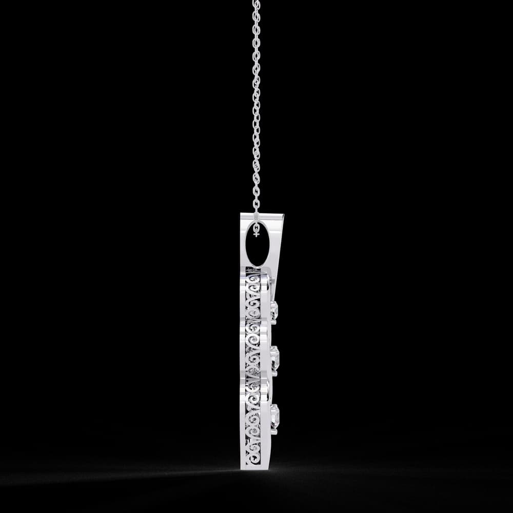 Sirena Lab Grown Diamond Three Stone Pendant: - Image 2 Sirena Lab Grown Diamond Three Stone Pendant:, view 2 of 12