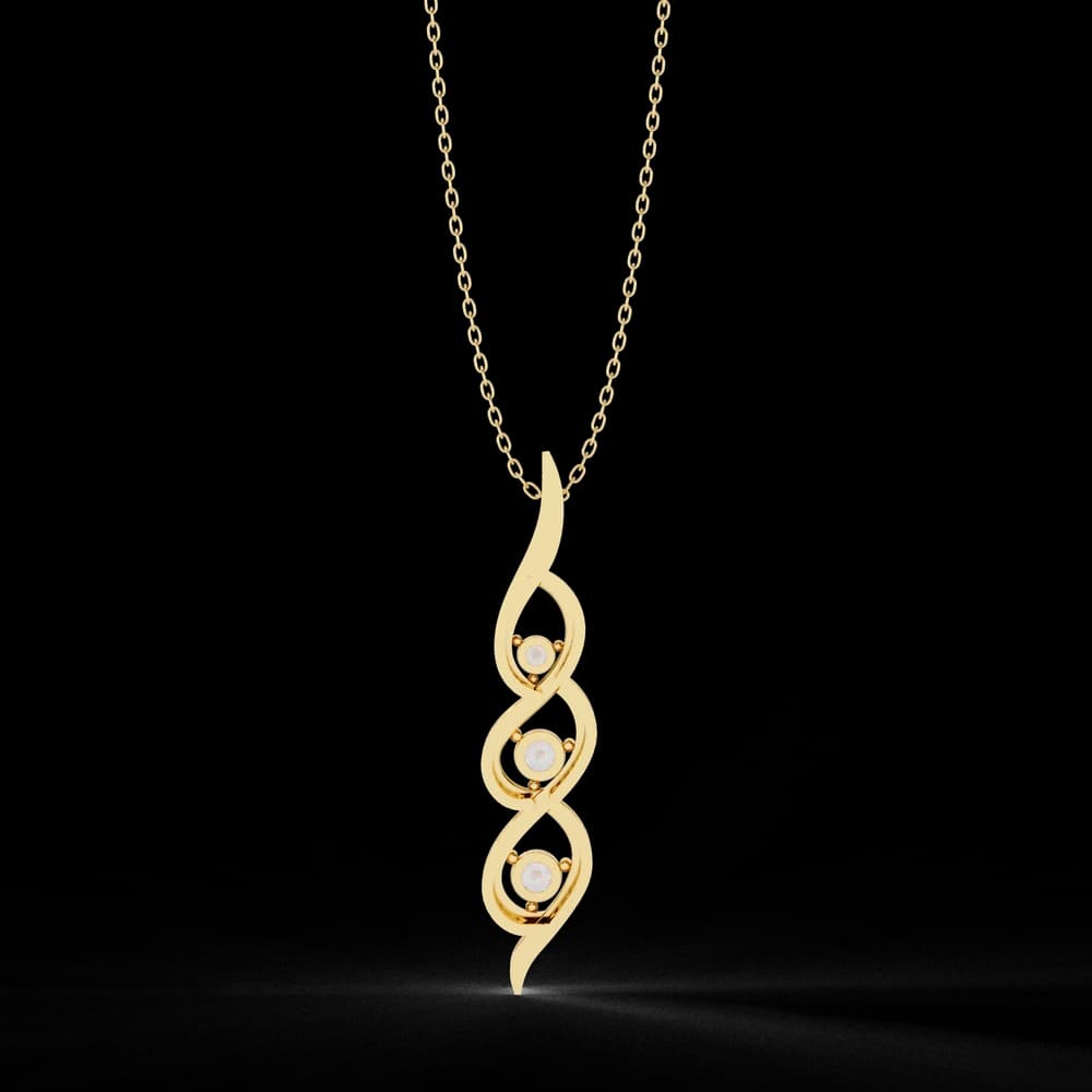 Sirena Lab Grown Diamond Three Stone Pendant: - Image 5 Sirena Lab Grown Diamond Three Stone Pendant:, view 5 of 12