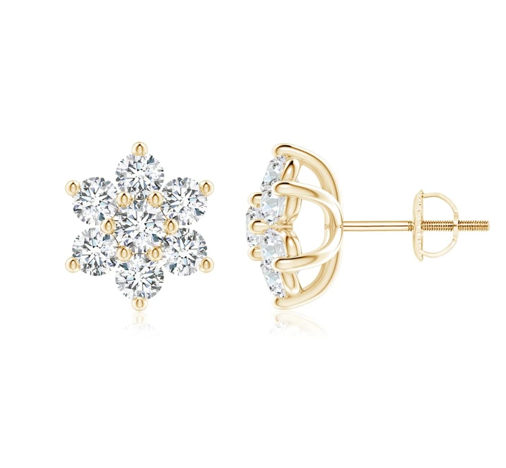 Petal Kiss Lab Grown Diamond Studs - Image 1 Petal Kiss Lab Grown Diamond Studs, view 1 of 3