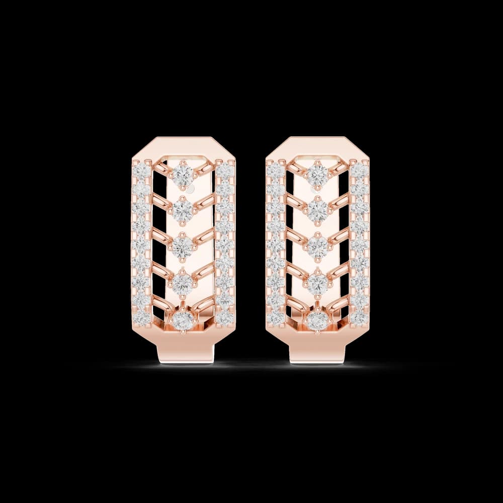 Sleek Arc Lab Grown Diamond Earrings Jewelry - Image 1 Sleek Arc Lab Grown Diamond Earrings Jewelry, view 1 of 6