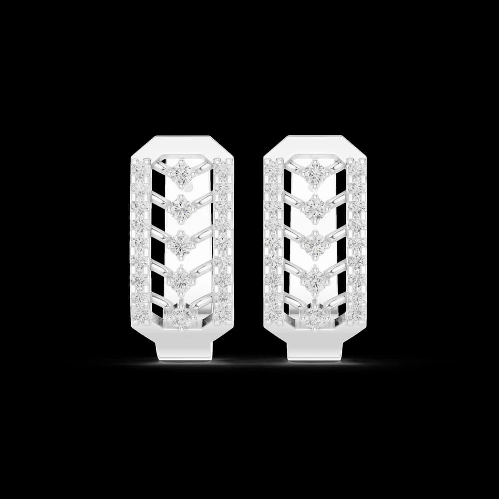 Sleek Arc Lab Grown Diamond Earrings Jewelry - Image 2 Sleek Arc Lab Grown Diamond Earrings Jewelry, view 2 of 6