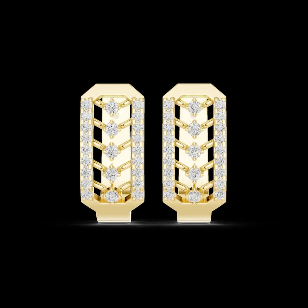 Sleek Arc Lab Grown Diamond Earrings Jewelry - Image 3 Sleek Arc Lab Grown Diamond Earrings Jewelry, view 3 of 6