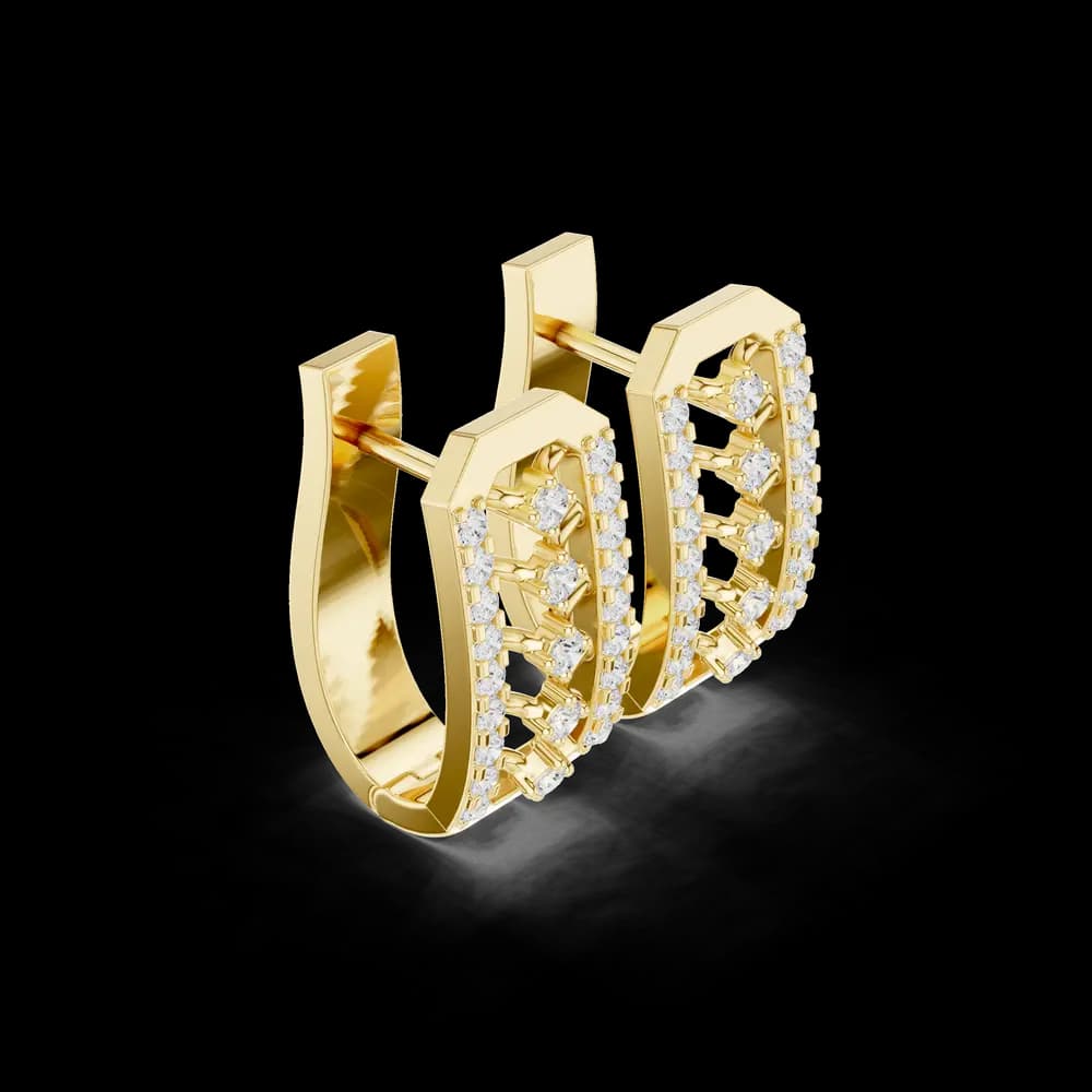 Sleek Arc Lab Grown Diamond Earrings Jewelry - Image 4 Sleek Arc Lab Grown Diamond Earrings Jewelry, view 4 of 6