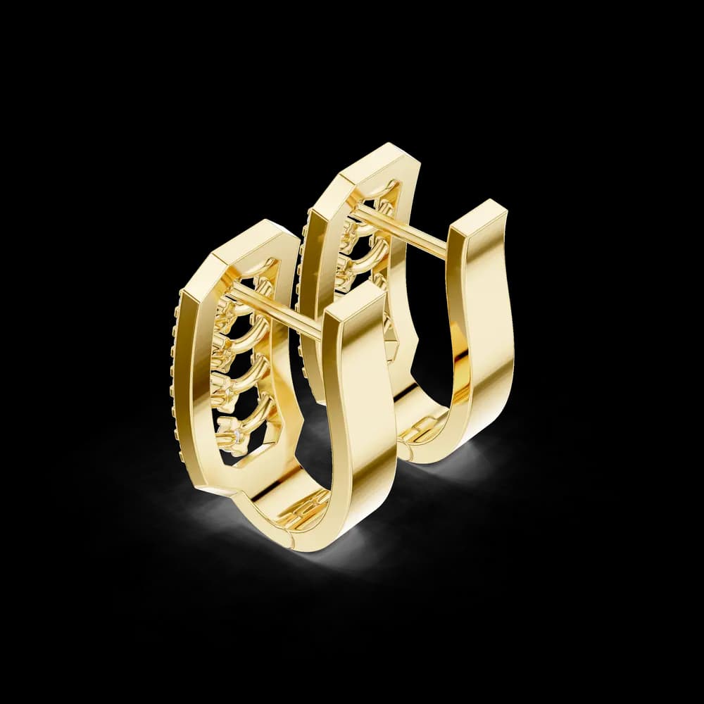 Sleek Arc Lab Grown Diamond Earrings Jewelry - Image 5 Sleek Arc Lab Grown Diamond Earrings Jewelry, view 5 of 6