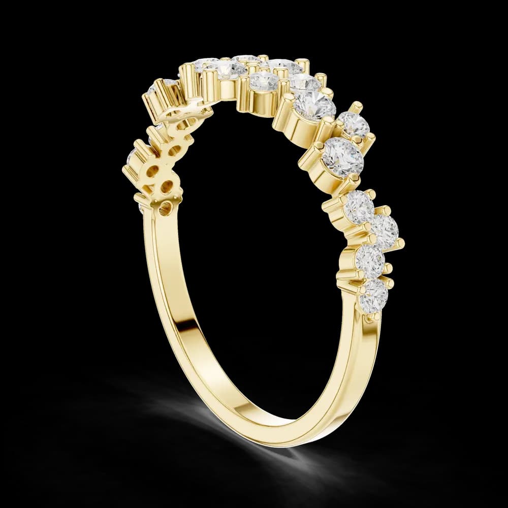 Cluster Staggered Lab Grown Diamond Ring - Image 4 Cluster Staggered Lab Grown Diamond Ring, view 4 of 6